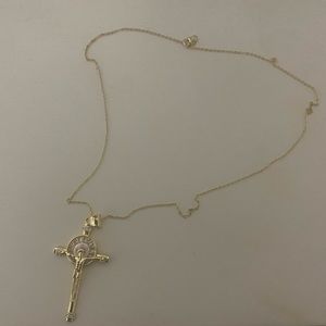 Gold Plated Crucifix Necklace